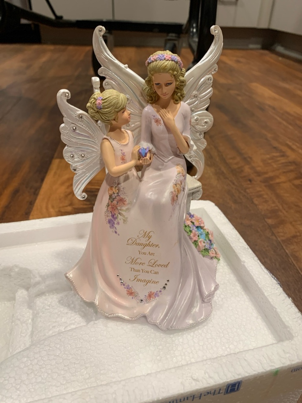 The Hamilton Collection Sentimental Mother & Daughter Angel Figurine